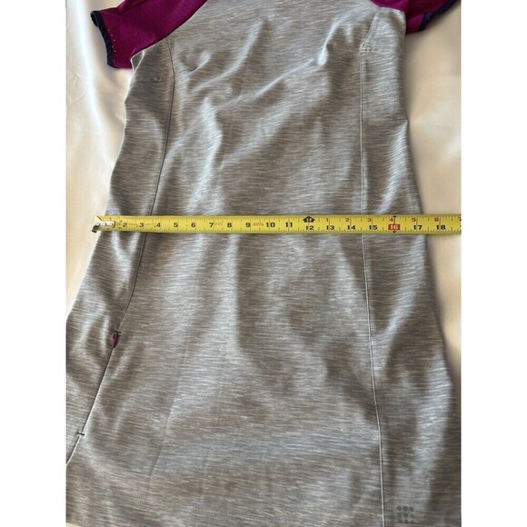 TITLE NINE Sensitive Performance Short Sleeve Dress Small Gray Colorblock - Picture 12 of 12